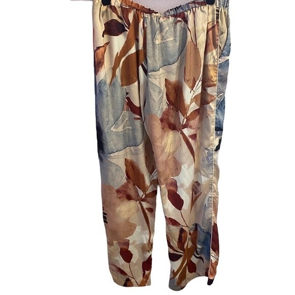 Soma‎ Sensual Satin Pajama Lounge Pants Size XS Watercolor Pattern Floral - Picture 6 of 6